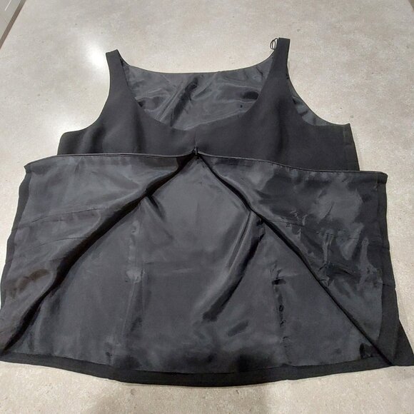 DONNA MORGAN 100% Polyester Black Sleeveless Lined Blouse w/Back Zipper Sz 14 - Picture 7 of 10